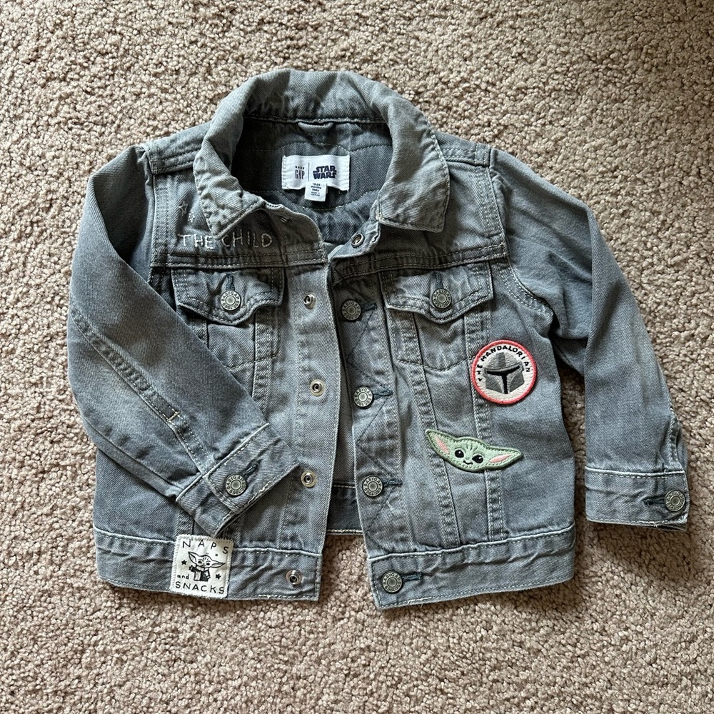 Like new Baby Gap x Star Wars grogu denim jacket